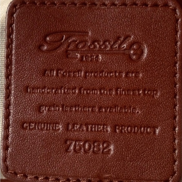 Fossil leather & canvas bag - Picture 2 of 2